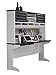 Ameriwood Home Altra Pursuit Credenza and Hutch Bundle, White/Gray
