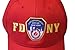 FDNY Baseball Hat Police Badge Fire Department of New York City Red Gold On