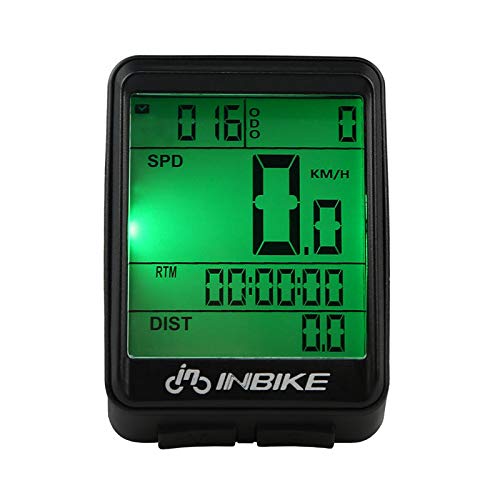 K&A Company INBIKE IN321 Bicycle Computer Waterproof Wireless LCD Odometer Bicycle Speedometer Backlight