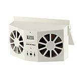 Ivory Solar Powered Dual Fan Car Front Rear Window Air Vent Cool Cooler Fan Windshield Fan Car Radiator