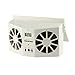 Ivory Solar Powered Dual Fan Car Front Rear Window Air Vent Cool Cooler Fan Windshield Fan