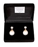 Simulated Pearl Drop Earrings Gold Plated Crystal and Pearl Drop Earrings
