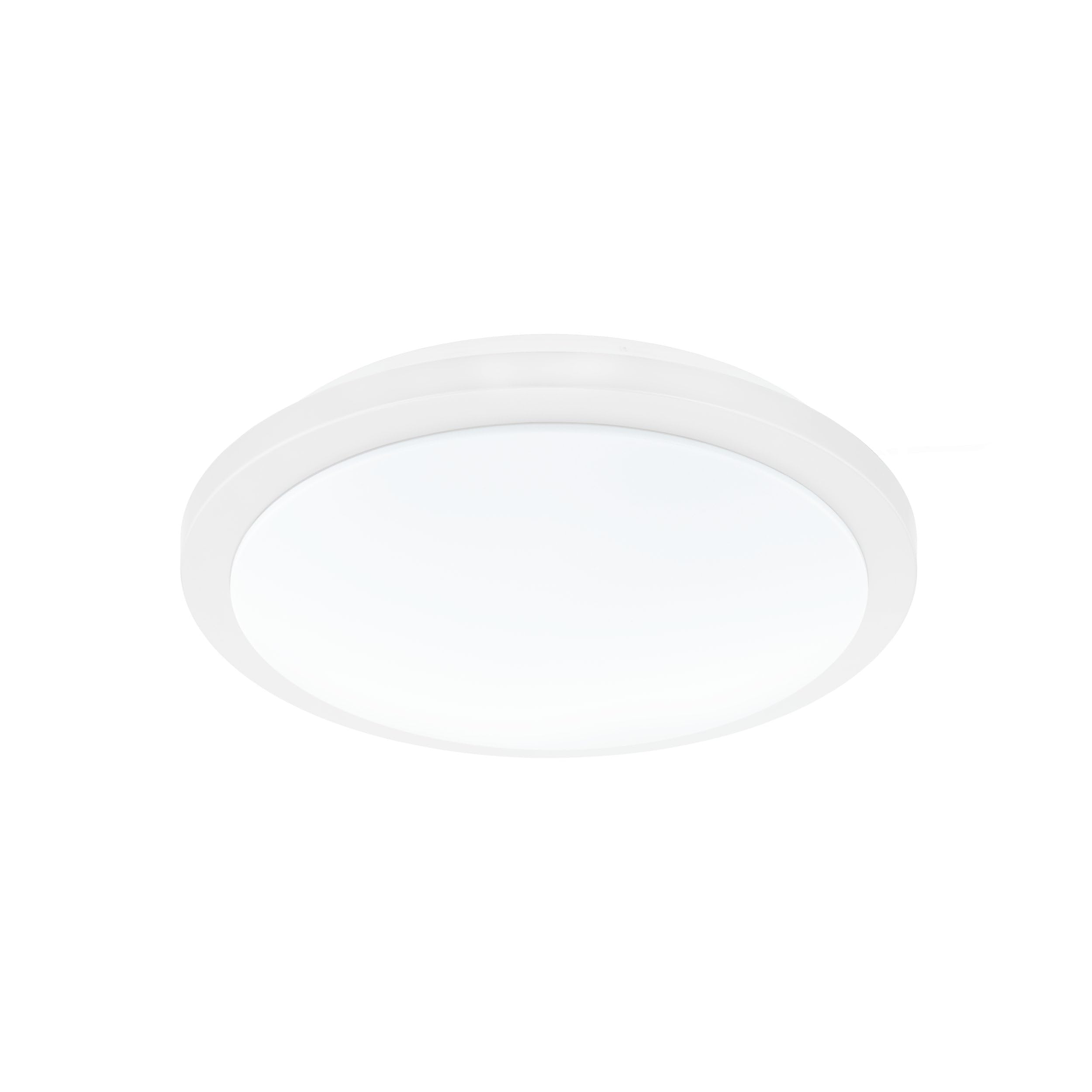 EGLO Competa-ST LED Ceiling Light, 1 Bulb Ceiling Light, Material: Steel and Plastic, Colour: White, Diameter: 51 cm, Dimmable, White Tones Adjustable, Wall Light