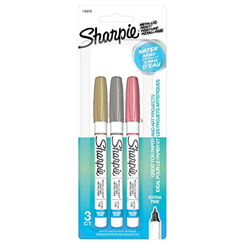 SHARPIE Paint Marker, 3Count, Metallic Assorted, 3 count Pricepulse