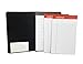 Samsill Value Padfolio Junior, 5 Inch x 8 Inch Writing Pad, Black VInyl, 2 Extra Pads Included