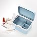 EVERTOP Medicine Cabinet with Coded Lock and Divided Compartments, Cyan