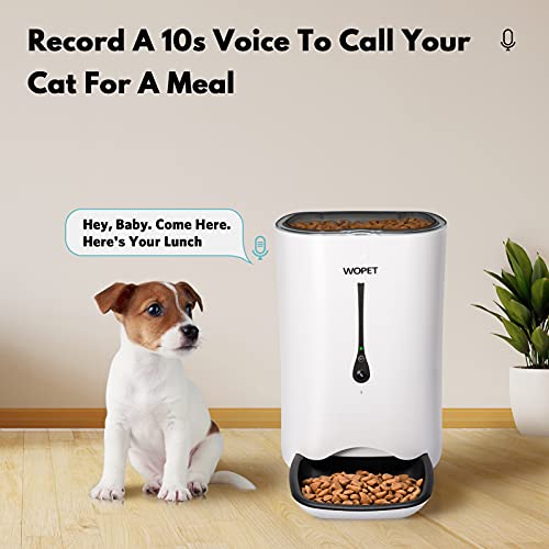 WOPET SmartFeeder,Automatic Pet Dog and Cat Feeder,6-Meal Auto Pet Feeder with Timer Programmable,HD Camera for Voice… - Image 4