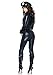Leg Avenue Women's 4pc.Officer Payne,Lame Jumpsuit,Badge,Belt and hat, Black, Small