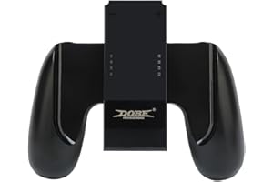 Kinvoca Charging Grip, Ergo Comfort Grip for Nintendo Switch Controllers, Portable Charger Dock with 79in USB-C Cable and Battery Indicators, High Speed Charge While Play