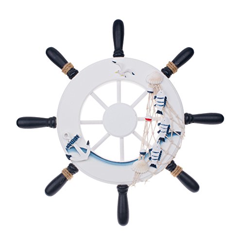 B-land ship helm wheel wall decor nautical beach wooden…
