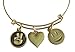 Emoji Charm Bracelet (Peace. Love. Happiness. - Antique Gold)