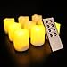 Frostfire Mooncandles - 9 Indoor and Outdoor Votive Candles with Remote Control & Timer (Batteries Included)
