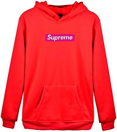 Tianlou Adults Printed Hip Hop With Kangaroo Pocket Pullover Hoodie Sweatshirts