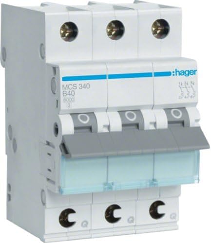 Hager MCS340 FI/LS Switch 10A 1p+N C 0.03mA 400V Grey/White en promo sur Amazon