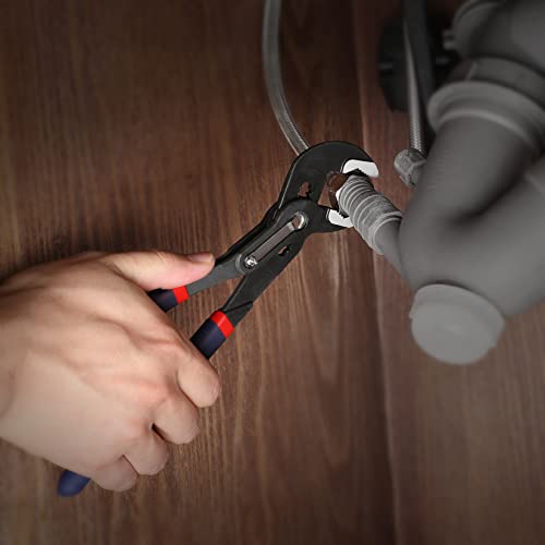 WORKPRO 10-Inch Groove Joint Pliers, Fast Adjust Tongue and Groove Pliers, V-Jaw Water Pump Pliers with Comfort Grip