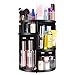 360 Spinning Makeup Organizer, Round Storage Rack Makeup Carousel Cosmetics Shelf Tower for Countertop and Bathroom, Black