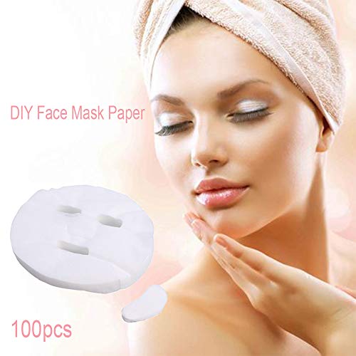 image for gootrades 100Pcs Uncompressed Face Mask Sheet Paper DIY Natural Skin C