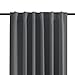 H.VERSAILTEX Solid Insulated Thermal Blackout Grey Curtains Panels Pair - Back Tab/Rod Pocket Window Treatment Drapes for Living Room/Bedroom 52 by 63 Inch - Charcoal Gray