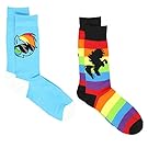 My Little Pony Teen Mens 2 pack Crew Socks (10-13 / Shoe: 6-12.5, Rainbow Dash)