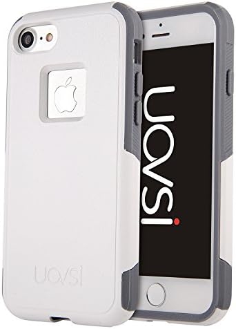 iPhone 8 Case,iPhone 7 Case,UOVSI [UX-8 SERIES] Ultra Amror Heavey Duty Protection Defense Shield [Dual Layer Case] for iPhone 8/iPhone 7 4.7-inch (White Grey)