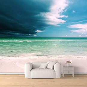 Wall Mural Romantic Beach Removable Wallpaper Wall Sticker for Bedroom Living Room - 66x96 inches