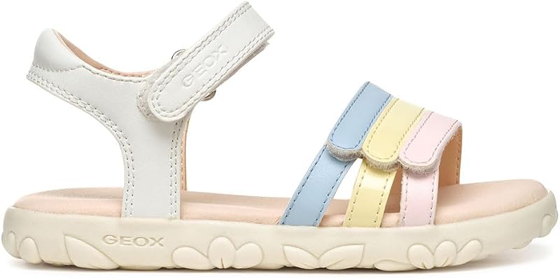J SANDAL HAITI GIRL - Sandalo Bambina, White/Multicolor,