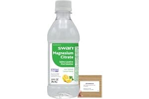 Swan Lemon Magnesium Citrate Oral Solution (10 oz), Natural Lemon Flavor, Gentle and Effective Laxative for Regularity with Deal Dave Card