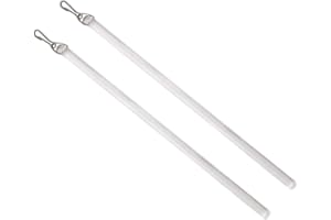 EINCORN Pack of 2 Clear 17Inch Curtain Pull Wand Drapery Control Pull Rod Stick with Hook for Opening and Closing Curtain