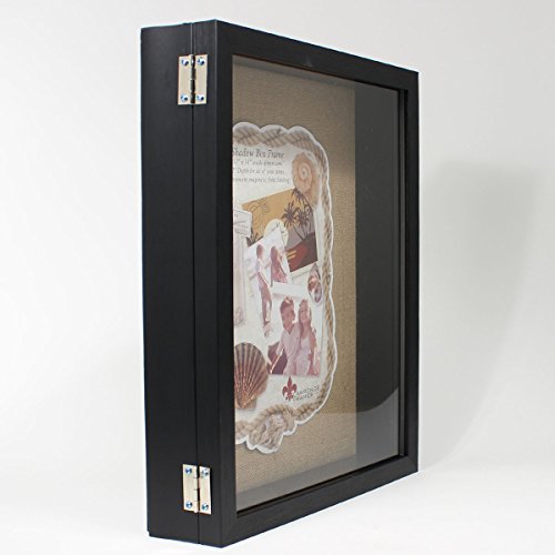 Lawrence Frames Front Hinged Shadow Box Frame with Burlap Display Board