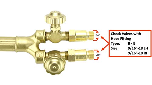 Heavy Duty Oxy-Fuel Torch Replacement for Victor with Check Valves + Cutting Tip + Heating Tip (Propane)