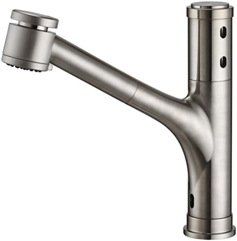 Cinaton K2002SN-PVD iSense Completely Touch Free Pull-out Faucet for Kitchen, Island, Bar and Medical Office