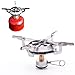 HOUSWEETY Lightweight Large Burner Classic Camping and Backpacking Stove. for Butane and Propane Canisters