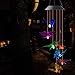 SUMERSHA Butterfly Wind Chime, Color Changing LED Solar Mobile Butterfly Wind Chimes Hanging Outdoor Solar Lights for Home Party Yard Garden Night Decoration