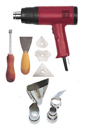 Heat Gun Kit 10 pcs 1500 Watt Dual Temperature (572Â°F/1112Â°F) Hot Air Gun Paint Stripper