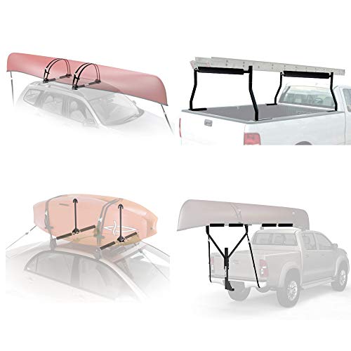 RORAIMA Adjustable No Slide UV Protect Fabric Heavy Duty Areo Car Roof Rack Pads for Crossbar When Hauling Kayak/Canoe/Surf Board/SUP/Snow Board Ski Board/Knee Board Size 17" X13.4X0.8 (43X34X2 cm)