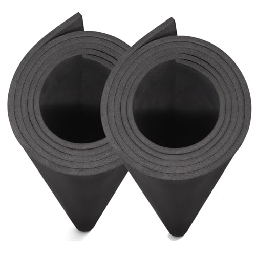 MEARCOOH 2-Rollen Schwarz Eva Foam 6mm, Großes Eva Schaumstoff für Cosplay, 150cm*90cm Dichte 86kg/m3 Eva Schaum für Kunsthandwerk Kostüm DIY Projekt 