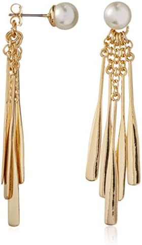 Fragments Pearl and Gold Sticks Earring