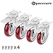 SPACECARE 4 Inches Swivel Caster Wheels, 1360Lbs with 360 Degree Heavy Duty Swivel Locking Casters with Brake Set of 4, No Noise Swivel Plate Castors