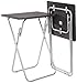 AINGOO TV Trays Set of 2, Folding Snack Tables No Assembly Required, TV Trays for Eating at Couch Sofa, Black