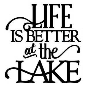 Life Is Better At The Lake Fishing Camping Vinyl Decal Sticker|BLACK|Cars Trucks SUV Laptops Boats Kayak Tool Box Wall Art|5.5