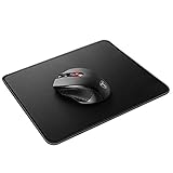 VicTsing Wireless Mouse with Mouse Pad , 2.4G Portable Mobile Optical Mouse with USB Nano Receiver, 5 Adjustable DPI Levels, 6 Buttons and Ergonomic Mouse Pad Combo for Notebook, PC, Laptop-Black