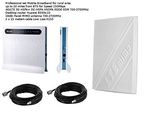 MIMO Handy Breitband Verstärker Huawei B593 LTE 4G 3G 150Mbps 18dBi Multi