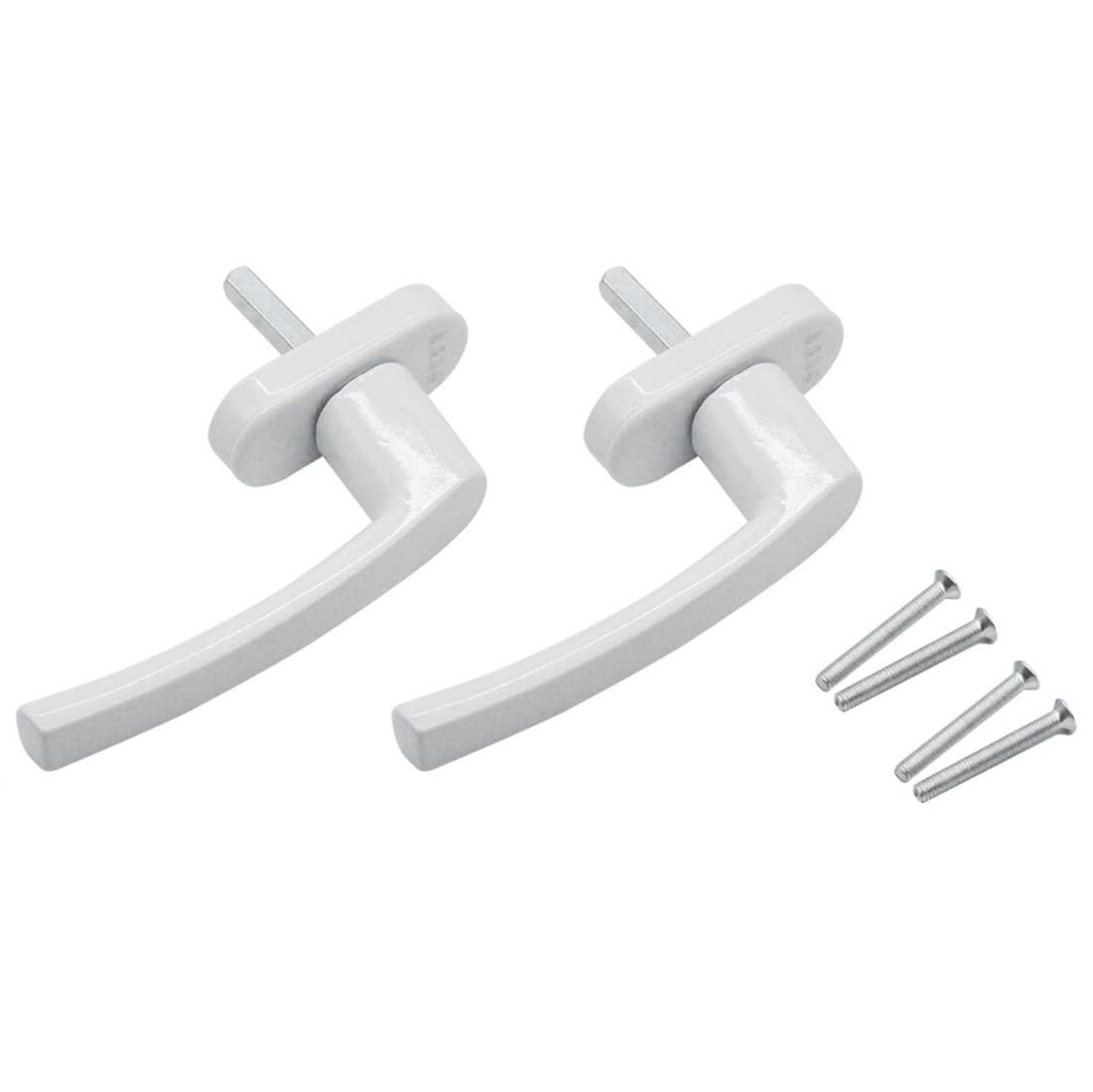 Hsthe Sea Pack of 2 Aluminum Window Handles Standard White (29 x 145 x 56mm) Window Olive