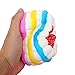 Jumbo Slow Rise Squishies - Easter Gift 3 Pack - Scented Cake and Ice Cream - 1 Rainbow Cake, 1 White, and 1 Pink Ice Cream Cone Kawaii Squishy Toys