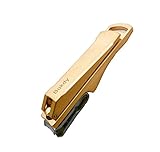 Bokdy Nail Clipper High-End 360 Degree Rotation Cutter, Fingernails Toenails Clippers, Nail Cutter, Trimmer, with Built-in Nail File, Stainless Steel, Gold