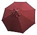 ABO Gear 9 Ft Outdoor Table Aluminum Patio Umbrella with Auto Tilt and Crank, 8 Ribs, Polyester, Red