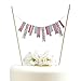 Ginger Ray Pink Floral Cake Bunting Topper Decoration, 13 Flags