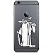 Yoda Star Wars Inpsired The Force Vinyl Cell Phone Decal for the iPhone or Android (WHITE 2