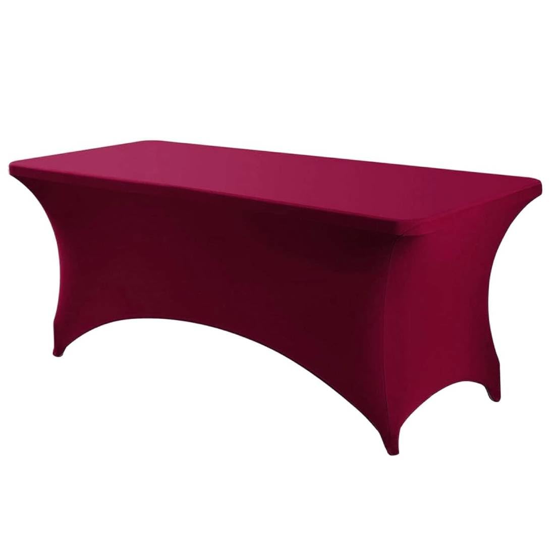1 Pack Spandex Tablecloth, 6ft Rectangular Stretchy Table Cover Fits Tables Size 183cm x 75cm x 75cm Spandex Fitted Wedding Event Washable Tablecloth (1, Pure Fuchsia, 72 x 29.5 inch (Rectangular))