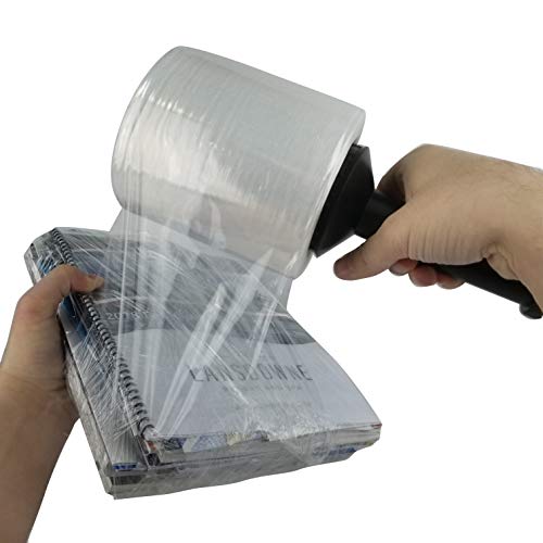 Pack of America | 5" x 1000 ft (16 Pack) Mini Stretch Wrap Film w/Dispenser | 80 Gauge Clear Plastic Shrink Wrap | Moving Supplies | Industrial Strength Hand Cling Wrap for Bundling and Wrapping - Thumbnail 3